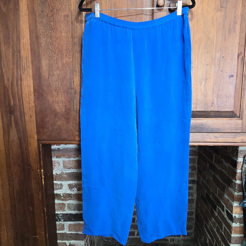 100% Silk Blue Pants - Size 6